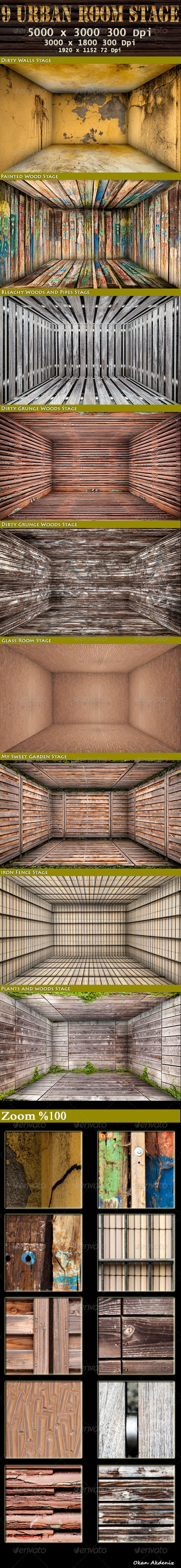 9 Urban Room - Stage - Urban Backgrounds