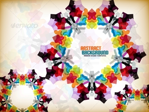 Vector Geometric Vintage Retro Background - Patterns Decorative