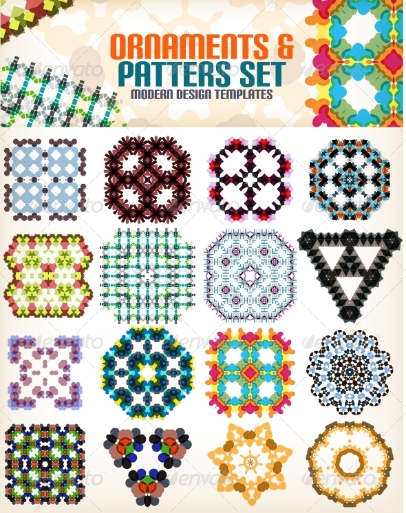 Set of Vintage Geometric Patterns for Backgrounds - Patterns Decorative