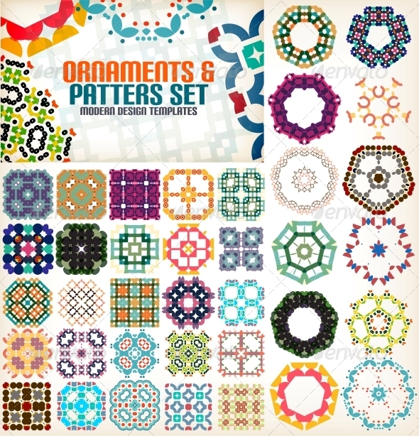 Set of Vintage Geometric Patterns for Backgrounds - Patterns Decorative