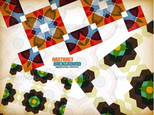 Vector Geometric Vintage Retro Background - Patterns Decorative