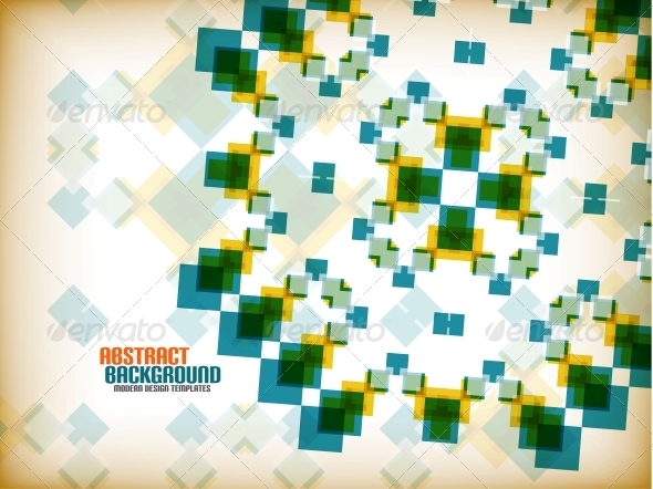 Vector Geometric Vintage Retro Background - Patterns Decorative