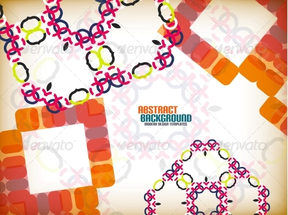 Vector Geometric Vintage Retro Background - Patterns Decorative
