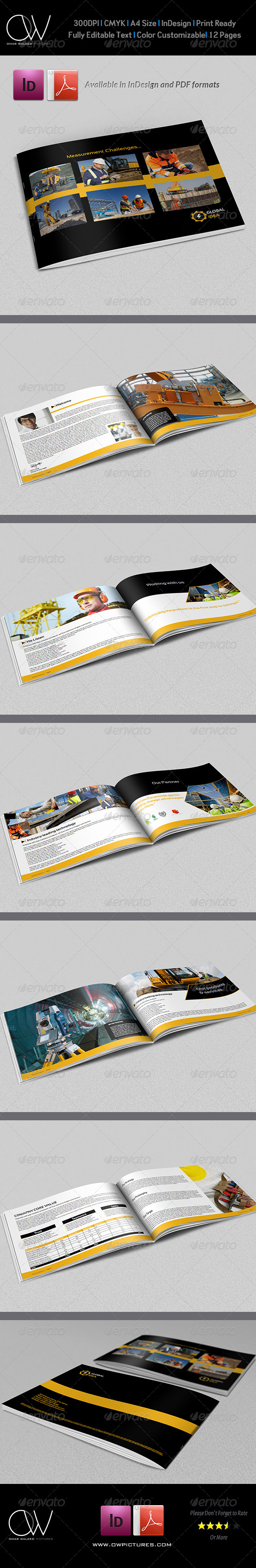 Construction Industry Brochure Template - 12 Pages - Corporate Brochures