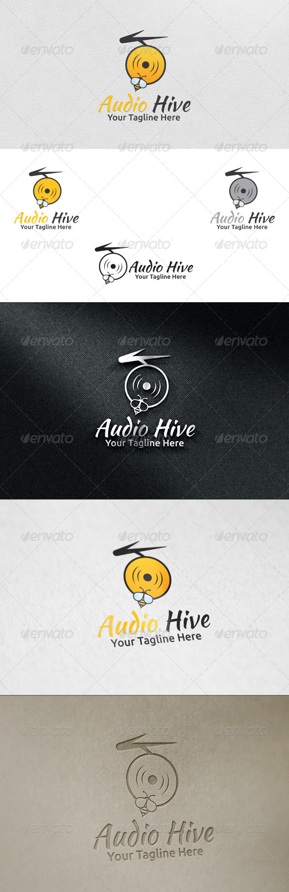 Audio Hive - Logo Template - Nature Logo Templates