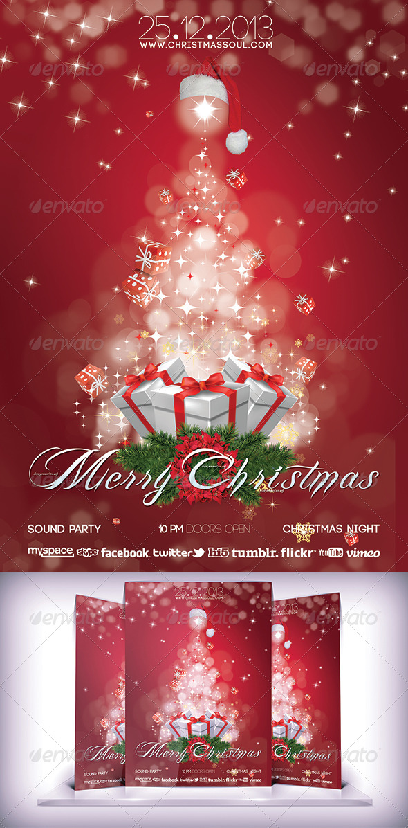 Christmas Party Flyer - Flyers Print Templates