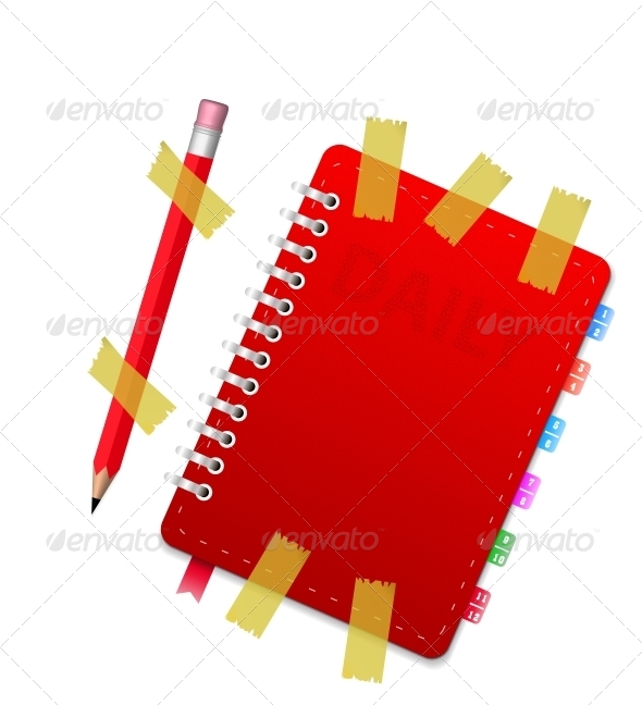 Personal Organizer with Pencil - Man-made Objects Objects
