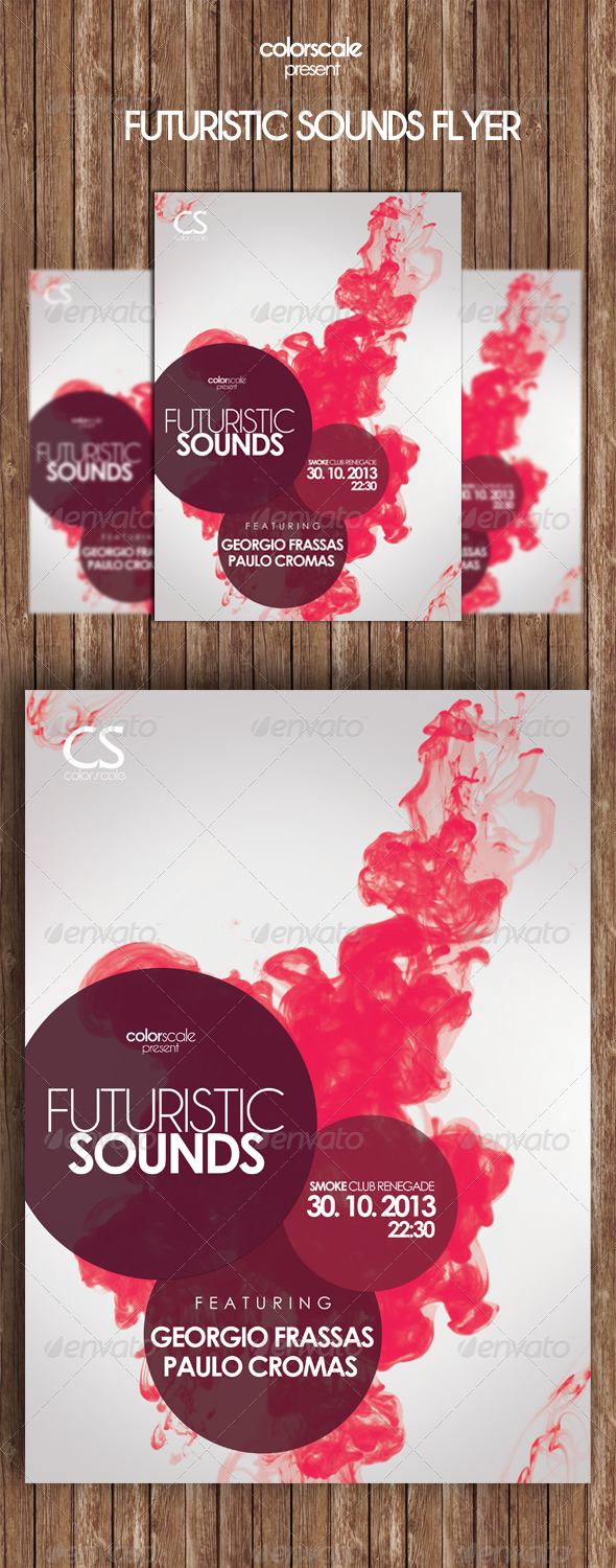 Futuristic Sounds Flyer - Flyers Print Templates