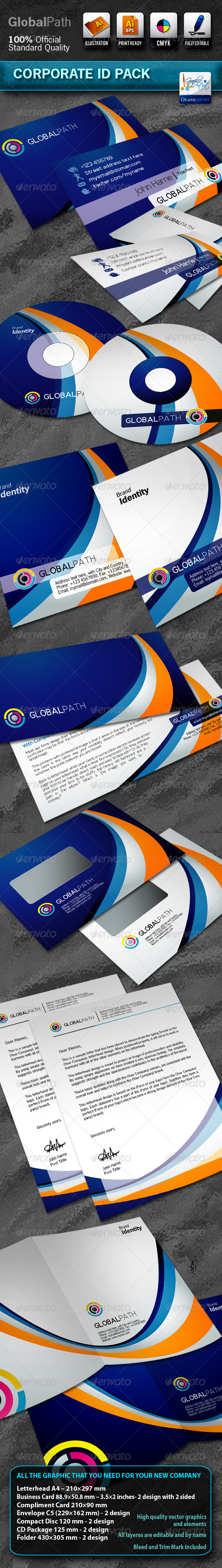 Business Corporate ID Pack With Logo - Stationery Print Templates