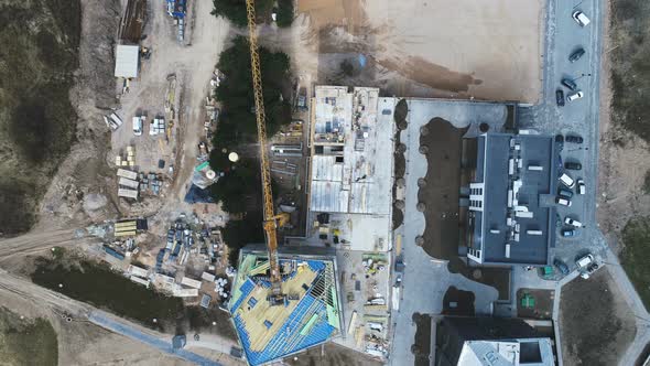 Construction Building Site From Above
