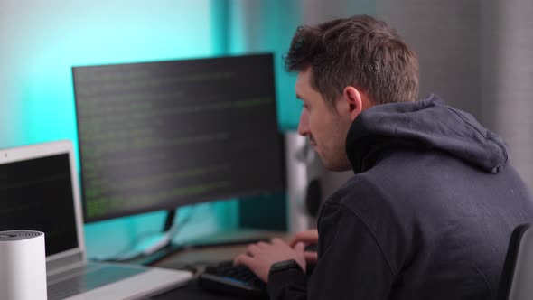 A Hacker in a Hood Types Program Code