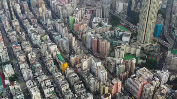 Top view of Hong Kong city alt