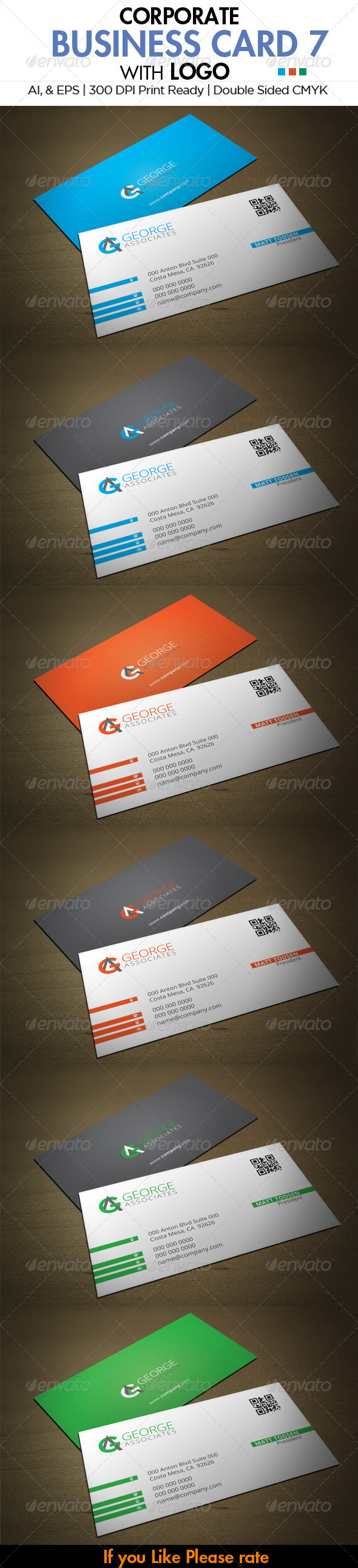 Corporate Business Card 7 - Business Cards Print Templates