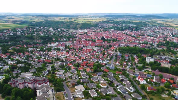 Aerial View Rottenburg Am Neckar, Germany. alt