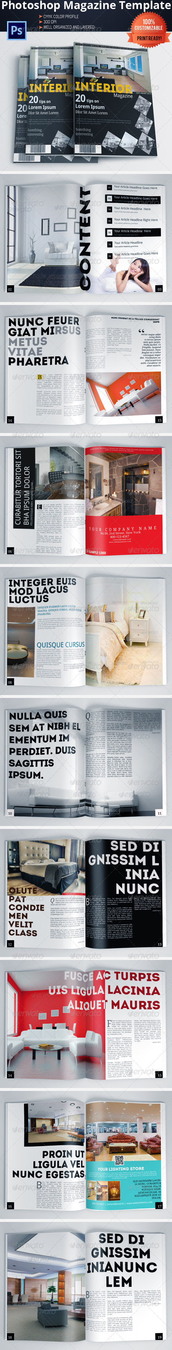 Architecture and Interior Design Magazine/Brochure - Magazines Print Templates