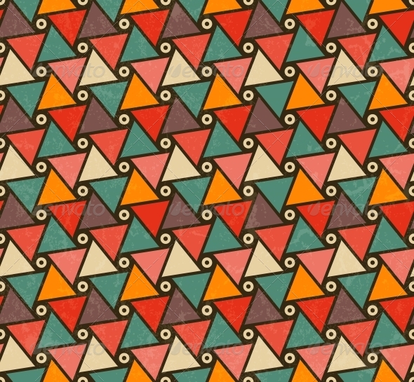 Retro Pattern of Triangle Shapes. - Patterns Decorative