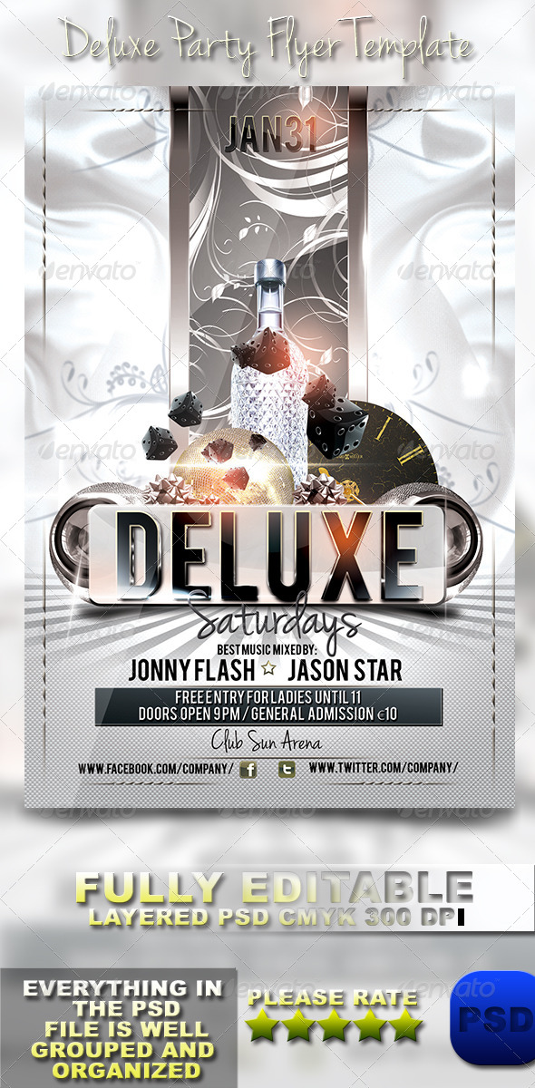 Deluxe Party Flyer Template - Events Flyers