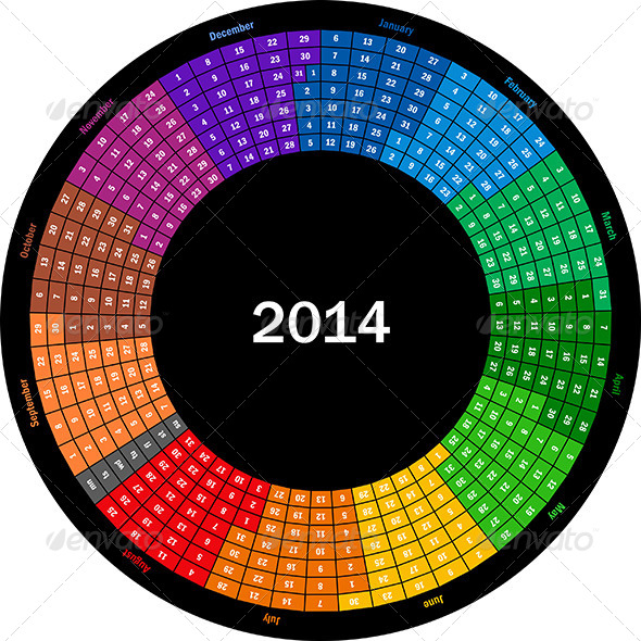 Calendar 2014 - Patterns Decorative