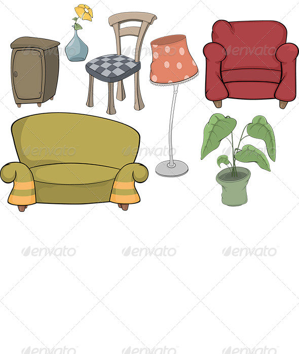 The Furniture Complete Set - Objects Vectors