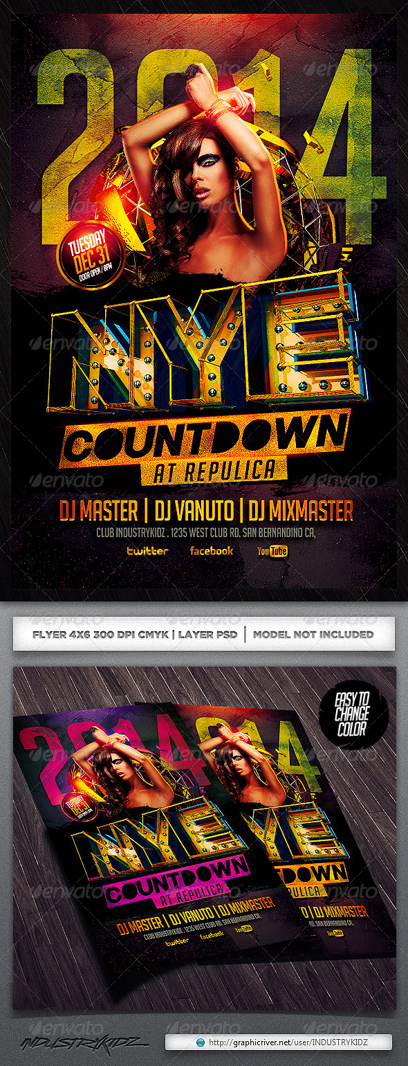 New Year Flyer Template - Events Flyers