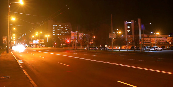 Timelapse Traffic Of The City At Night 1