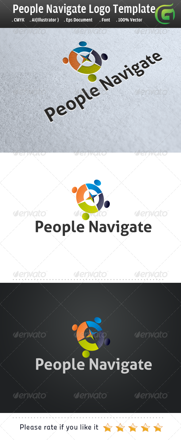 People Navigate - Humans Logo Templates