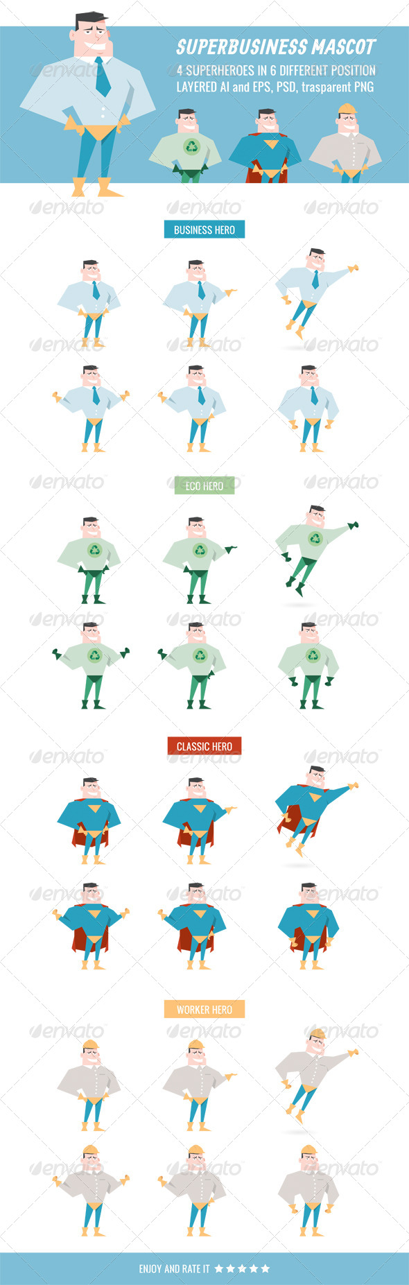 Superbusiness Mascot - Characters Vectors