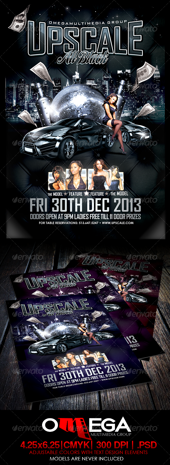 Upscale All Black - Events Flyers