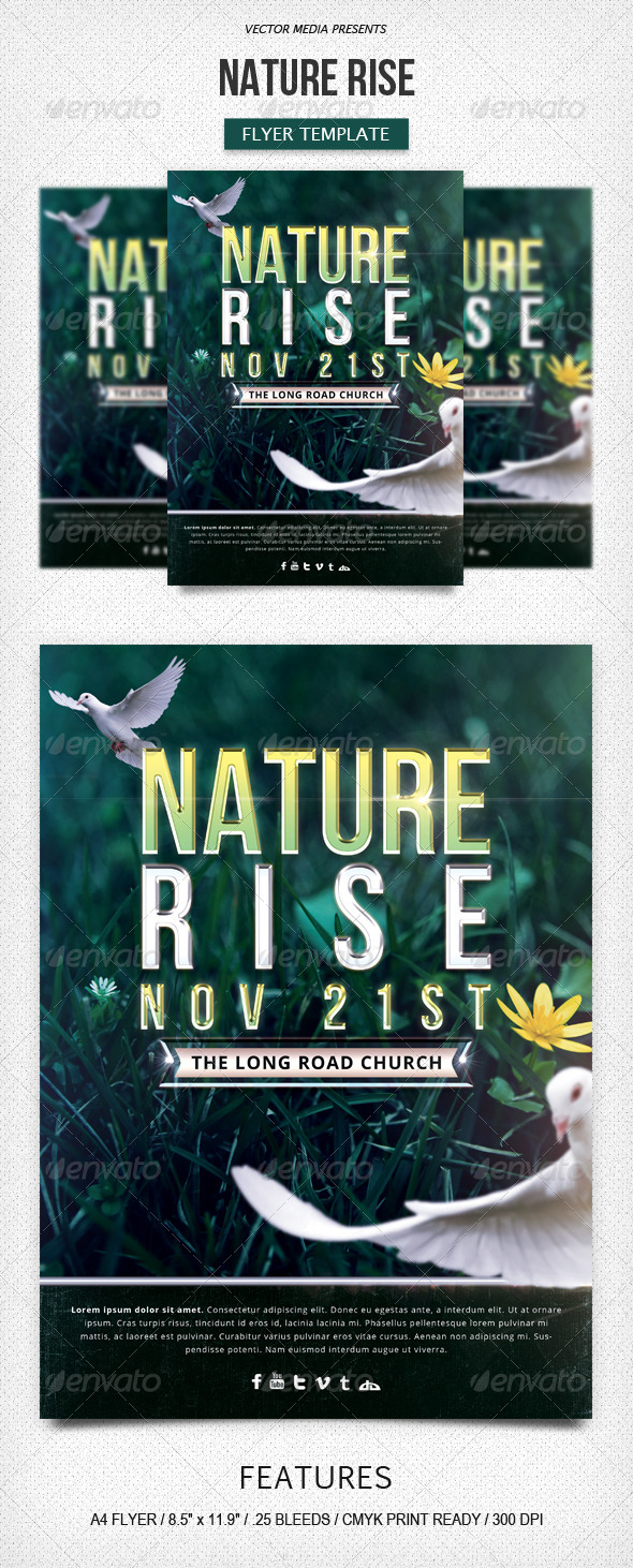 Nature Rise - Flyer - Church Flyers