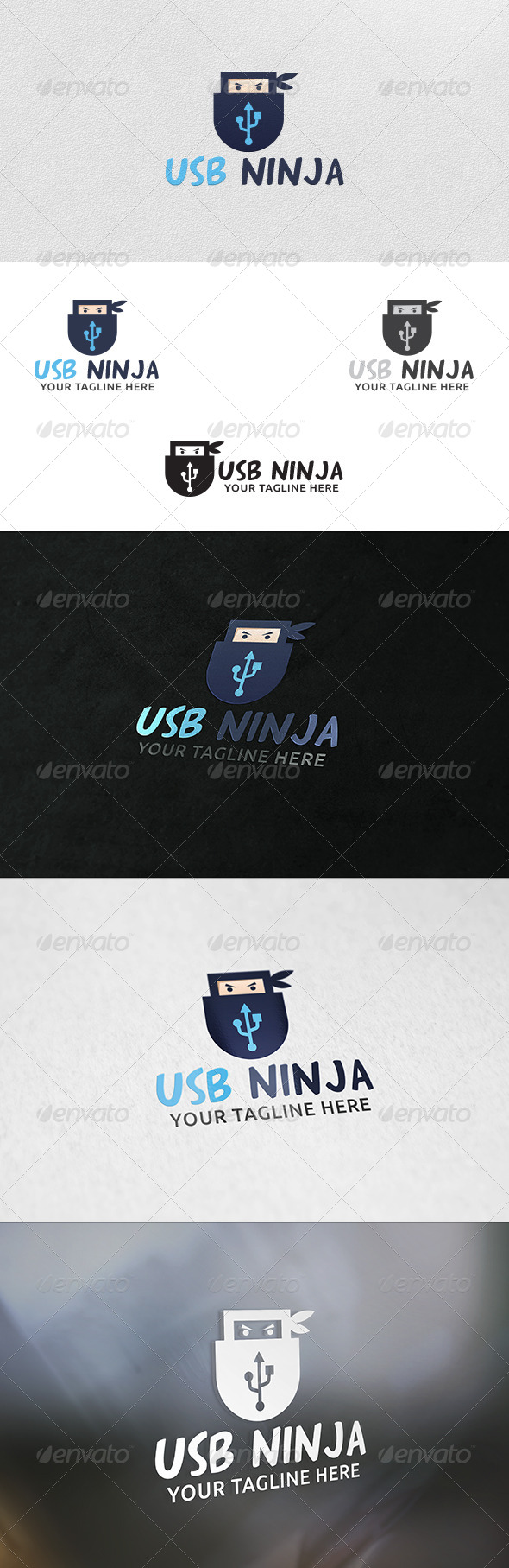 USB Ninja - Logo Template - Humans Logo Templates