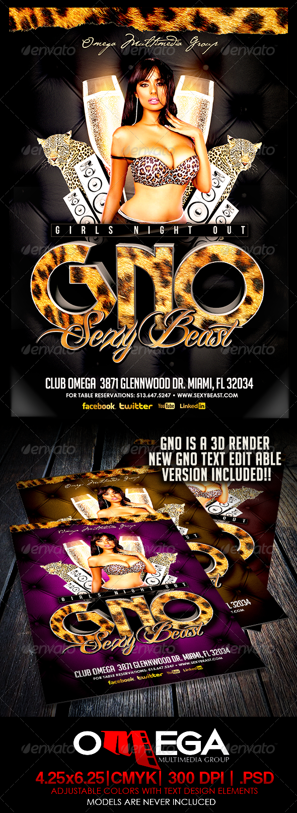 GNO Sexy Beast - Events Flyers