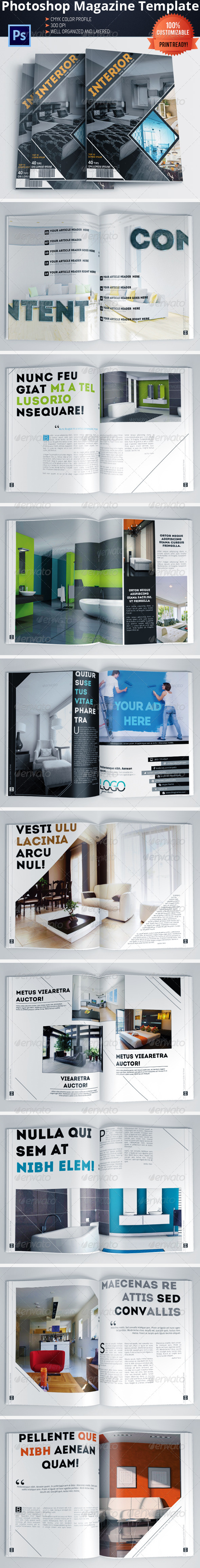 Architecture and Interior Design Magazine/Brochure - Magazines Print Templates