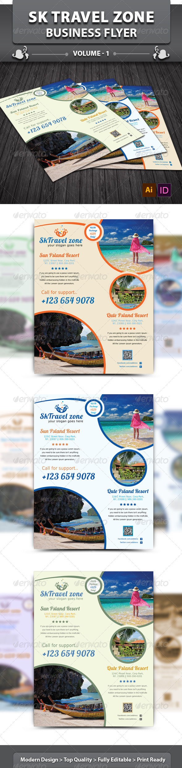 Travel / Tourism Business Flyer | Volume 1 - Corporate Flyers
