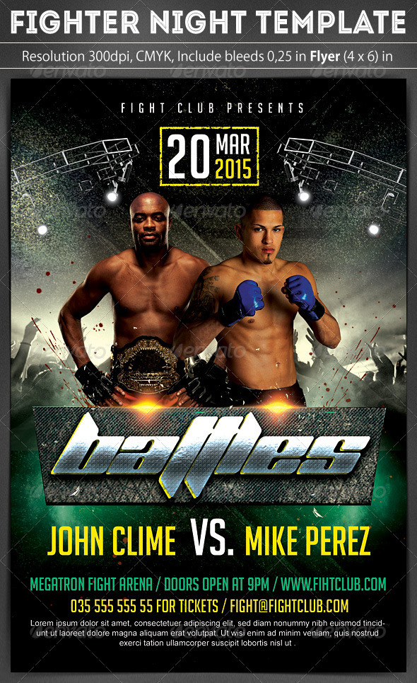 Fighter Flyer Template - Sports Events