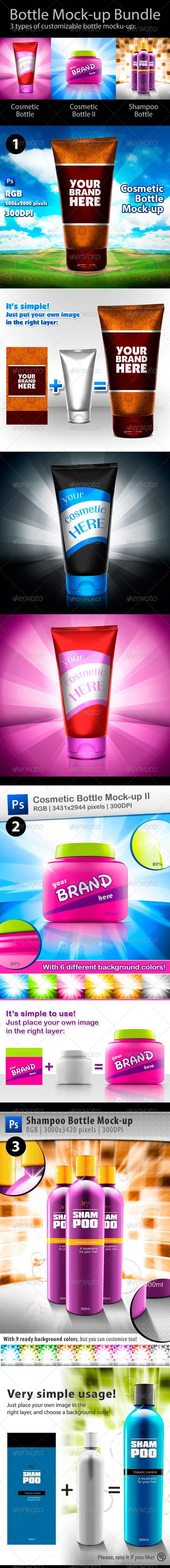 Bottle Mock-up Bundle - Packaging Product Mock-Ups