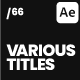 Various Titles 66 - VideoHive Item for Sale