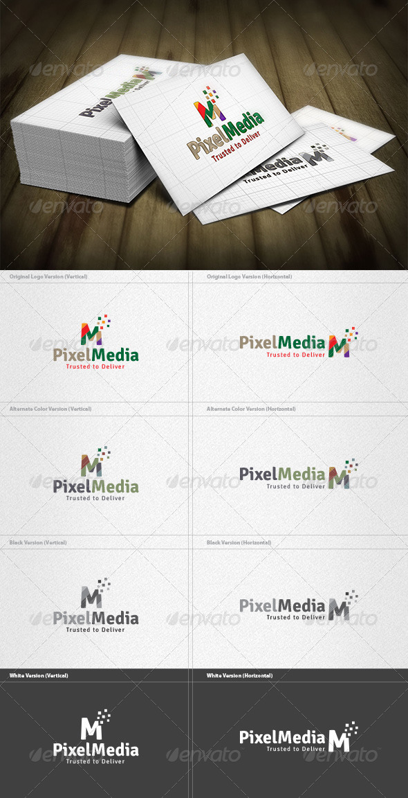 Pixel Media Logo - Vector Abstract