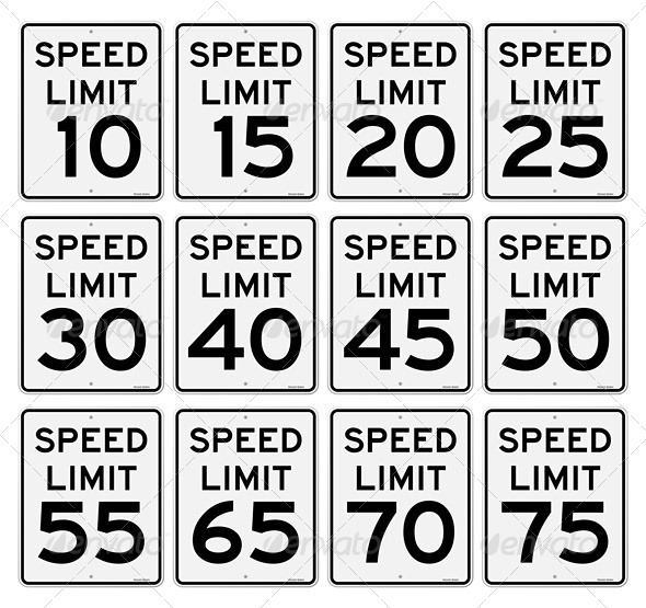 speed limit sign 65