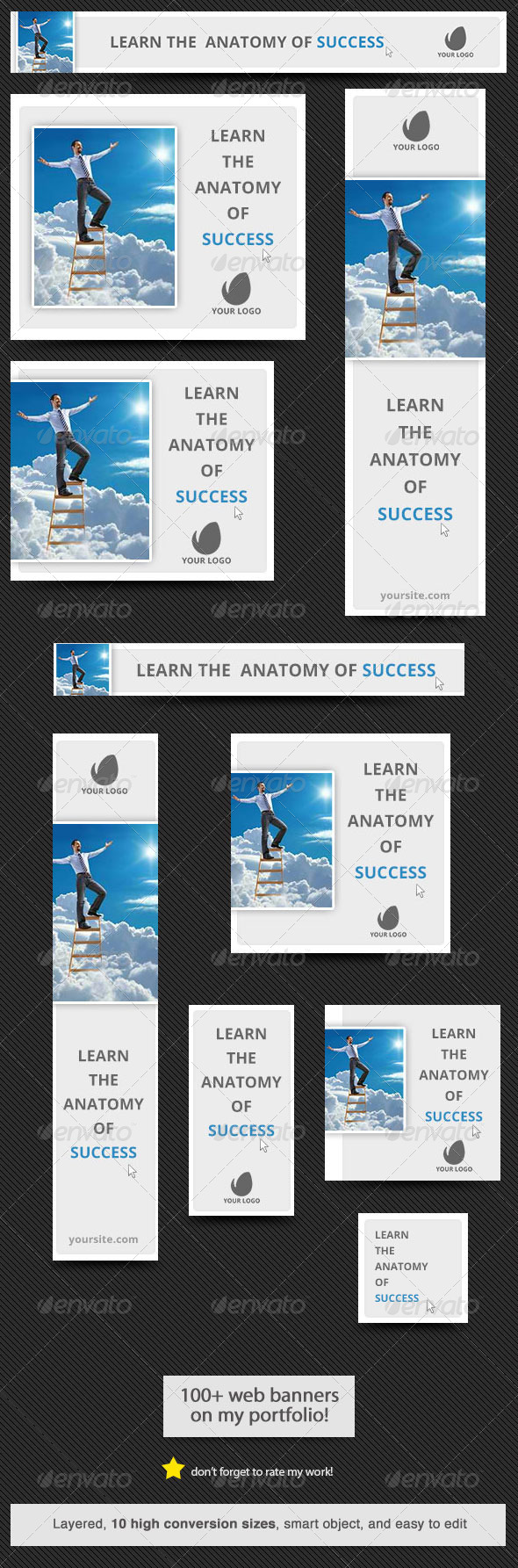 Anatomy of Success Web Banner - Banners & Ads Web Elements