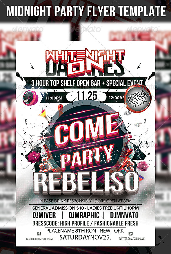 Eruption Party Flyer Template - Events Flyers