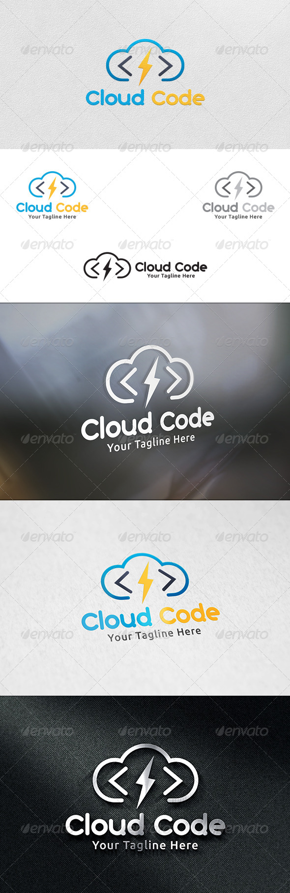 Cloud Code - Logo Template - Nature Logo Templates