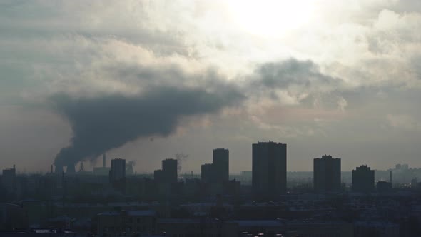 Smoke From Pipes Above the Town