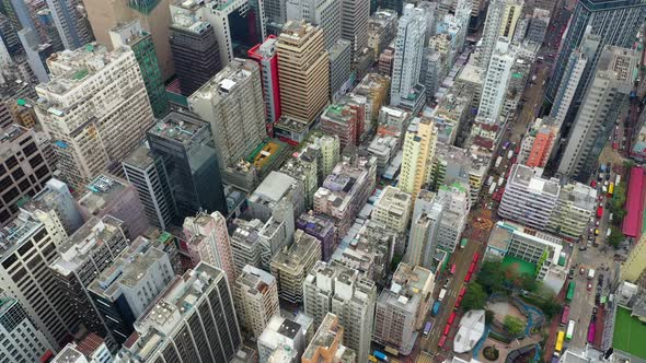 Top down view of Hong Kong city alt
