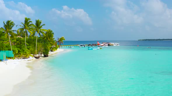 Water Sport on Maldives with Colorful Catamaran on Azure Water alt