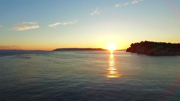 Beautiful sunset in Dalmatia, Croatia alt