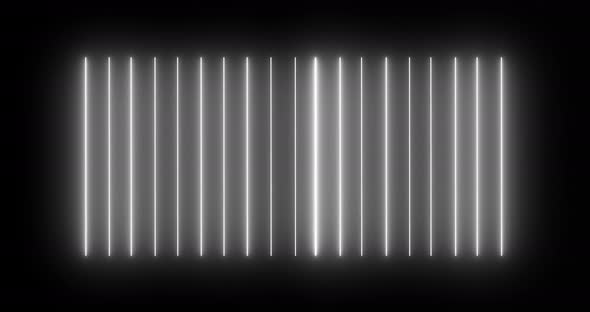 Neon White Lines on Black Background