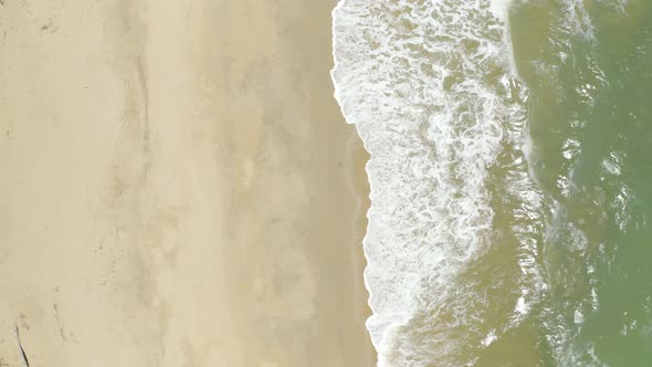 Aerial, Gorgeous View On The Ocean Waves, Top Down View 