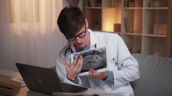 Online Consultation Male Dentist Virtual Meeting alt