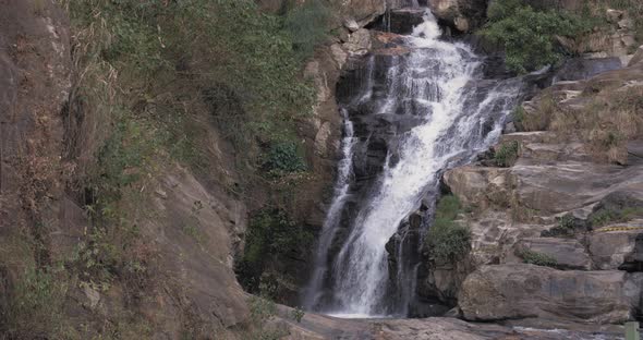 The Ravana Waterfall Cascade in the Mountains of Sri Lanka