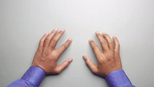 a Nervous Young Man Hand alt